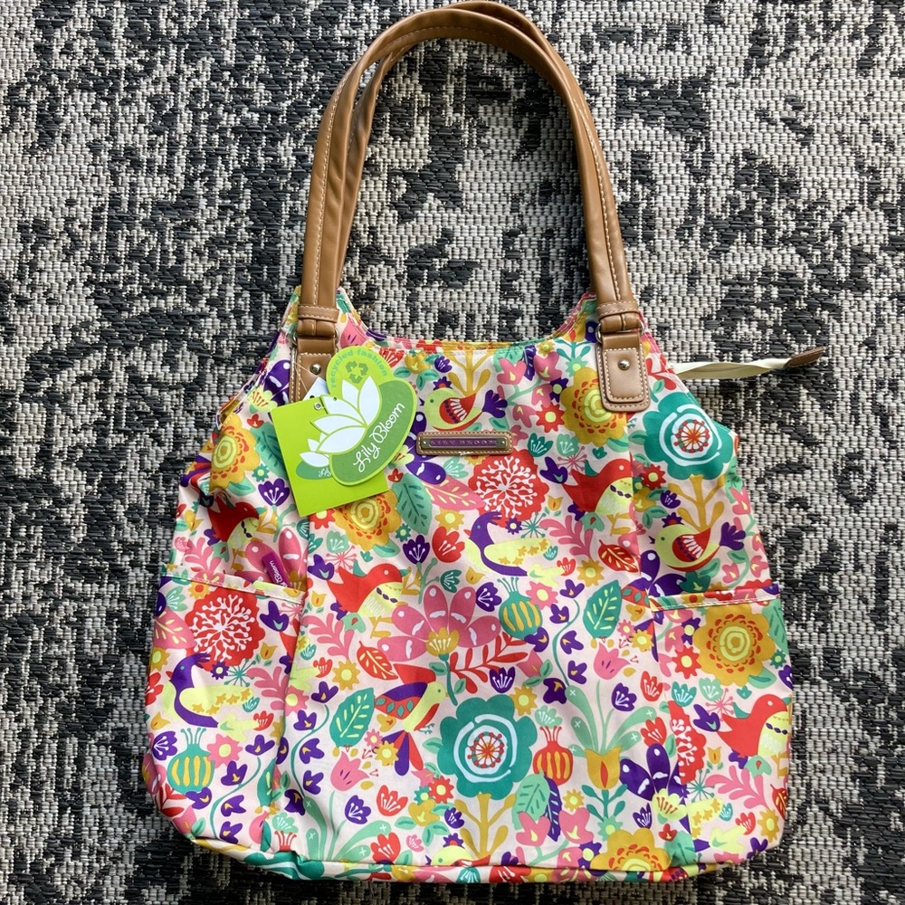 Lily Bloom Travel Bag in Tulips and Tweets